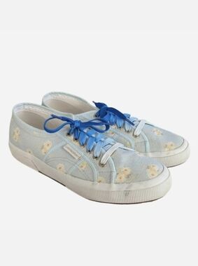 Superga x LoveShackFancy Floral Sneaker Baby Blue Daisy EU 41.5 / US 10